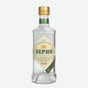 Водка Зерно Озимая, 40%, 0.5л, Россия