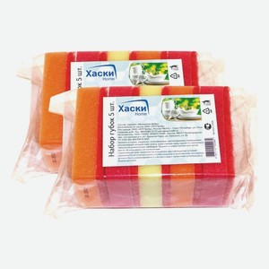 Губки для посуды Стандарт Хаски Home 5 шт