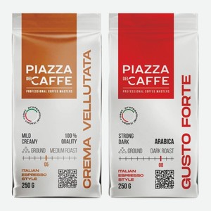 Кофе Piazza Del Caffe Crema Vellutata, Gusto Forte молотый 250 г