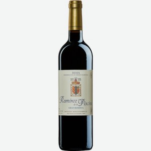 Вино Рамирес де ла Писцина, Гран Резерва, 2016, 2016, 750 мл, Красное, Сухое