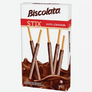 Палочки бисквитные Biscolata покрытые молочным шоколадом 40гр