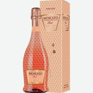 Игристое вино Moscato Rose Spumante Dolce в подарочной упаковке 0.75л