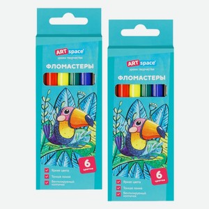 Фломастеры ArtSpace Милые зверушки 6 цветов