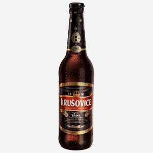 Пиво Krušovice Cerne темное 4,1%, 450 мл, стеклянная бутылка