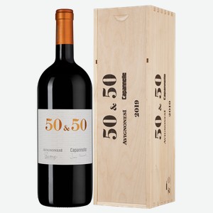 Вино 50 & 50 в подарочной упаковке 1.5 л