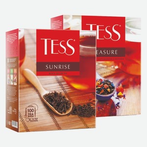 Чай Tess Sunrise, Pleasure черный 100 пакетиков