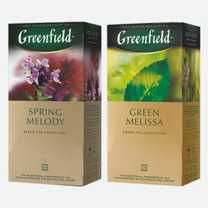 Чай Greenfeld Green Melissa, Spring Melody 25 пакетиков