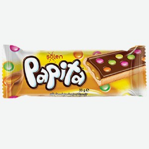 Батончик Papita Caramel с карамелью и драже-конфетами 33гр