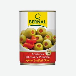 Оливки БЕРНАЛ с перцем 292г ж/б