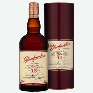 Виски Glenfarclas 15 years в подарочной упаковке, 0.7 л.