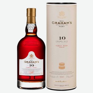 Портвейн Graham`s 10 Year Old Tawny Port в подарочной упаковке, 0.75 л
