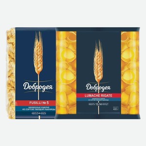 Макаронные изделия Добродея Fusilli №5, Lumache Rigatе 400 г