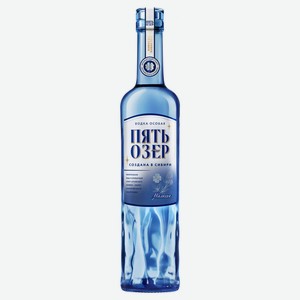 Водка Пять озер Мягкая 38%, 500мл