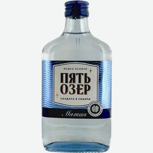 Водка Пять озер мягкая 38%, 250мл