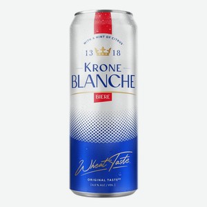 Пивной напиток Krone Blanche Biere 450 мл жб