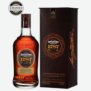 Ром Angostura 1787 в подарочной упаковке, 0.7 л.