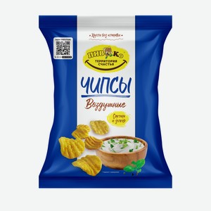 Чипсы воздушные ТМ Пив&ко Сметана и зелень 100г