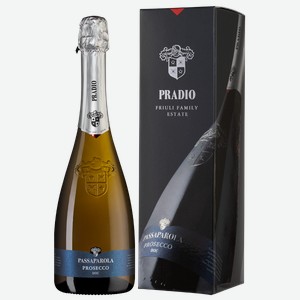 Игристое вино Prosecco Passaparola в подарочной упаковке 0.75 л