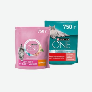 Корм сух. PURINA ONE 750 г в ассортименте
