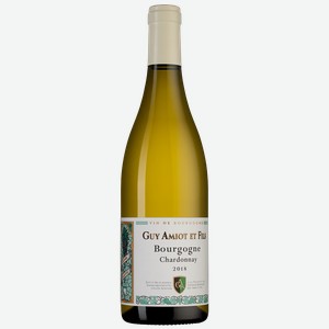 Вино Bourgogne Chardonnay, Domaine Amiot Guy et Fils, 2018, 0.75 л