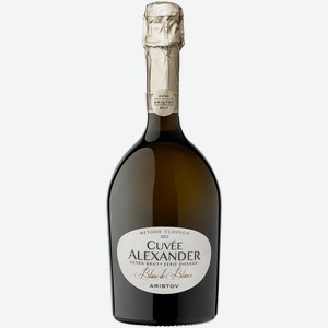 Вино игристое Aristov Cuvee Alexander Blanc de Blancs белое экстра брют 0,75 л