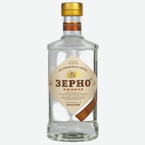 Водка Зерно Ржаная, 40%, 0.7л, Россия