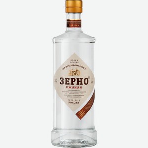 Водка Зерно Ржаная, 40%, 1л, Россия