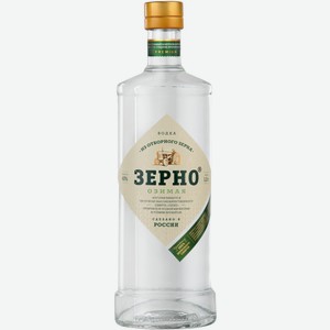 Водка Зерно Озимая, 40%, 1л, Россия