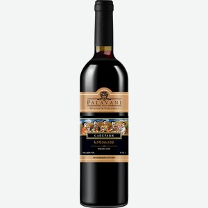 Вино Палавани Саперави, красное сухое, 12%, 0.75л, Грузия