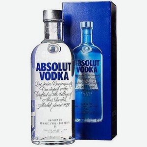 Водка  Абсолют , в подарочной коробке, 3000 мл