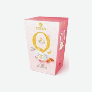 Конфеты Кью клубника со сливками, миндалем и кокосом