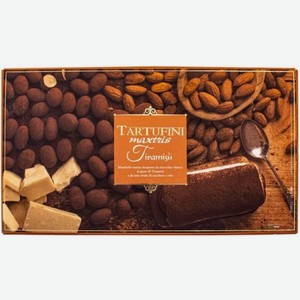Шоколад Конфетти Макстрис,  Тартуфини  Миндаль в Белом Шоколаде со Вкусом Тирамису,