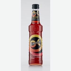 Напиток пивной Немирофф пастеризованный коктейль со вкусом клубники,текилы и лимона 7% 0,33л