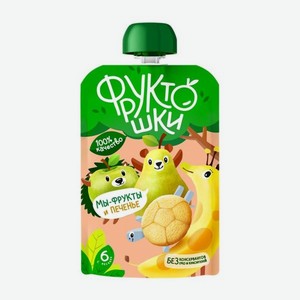 Пюре Фруктошки 90г Яблоко,банан,груша,печенье