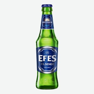Пиво Efes Pilsener светлое 5%, 450 мл, стеклянная бутылка