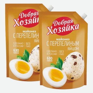 Майонез Добрая Хозяйка с перепелиным яйцом 50,5% 630 г