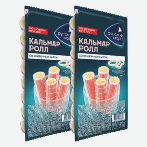 Крабовые палочки охлажденные Кальмар-ролл с сыром Русское Море 180 г