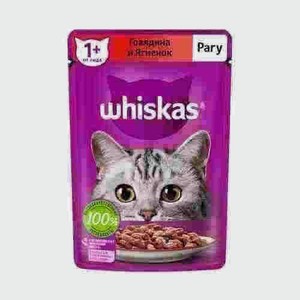 Корм Влажный Для Кошек Whiskas Рагу Говядина Ягненок 75г