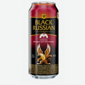 Нап. с/а  Черный Русский  кок-ль коньяк-вишня  ж/б 7,2% 0,45л Россия
