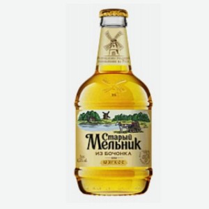 Пиво  Старый Мельник из Бочонка Мягкое  св.фильт. с/б 4,3% 0,45л Россия