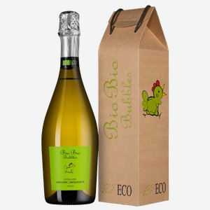 Игристое вино Bio Bio Bubbles Extra Dry в подарочной упаковке 0.75 л