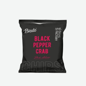 Чипсы картофельные BRUTO BLACK EDITION Краб с черным перцем,75г