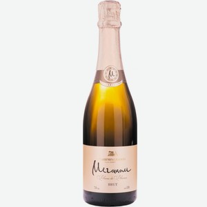 Вино игристое выдержанное ЗГУ Крым Солнечная Долина МЕГАНОМ Blanc de Blancs 0.75 л