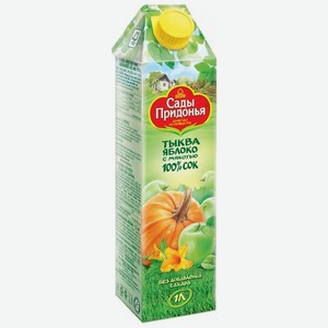 Сок Сады Придонья Яблоко-тыква с мякотью, 1 л