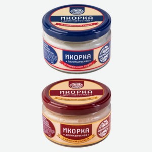 Икорка в сливочном соусе, с красной рыбкой деликатесная ст/б 160г Меридиан
