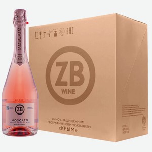 Вино игристое ZB Moscato Rose Semisweet 2023 (6 шт.) 0.75 л