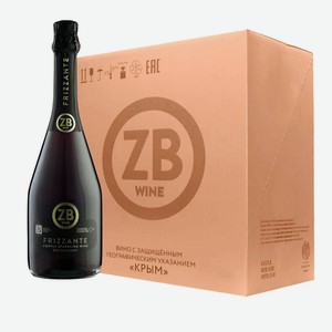 Вино игристое ZB Frizzante Red Semisweet 2023 (6 шт.) 0.75 л