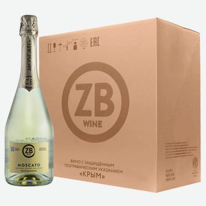 Вино игристое ZB Moscato White Semisweet 2023 (6 шт.) 0.75 л