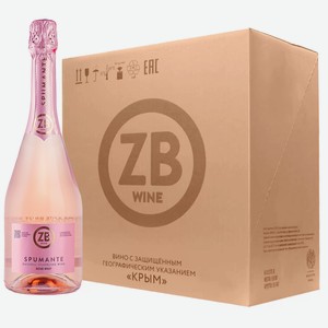 Вино игристое ZB Spumante Brut Rose 2023 (6 шт.) 0.75 л