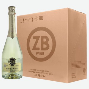 Вино игристое ZB Frizzante White Dry 2023 (6 шт.) 0.75 л